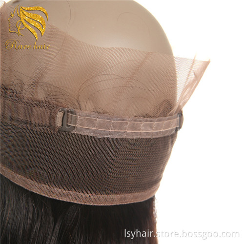 Rare Hair 360 Lace Frontal Closure Virgin Hair Gluless 100% Human Hair Lace Frontal